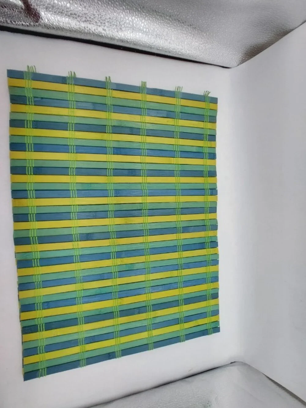 Bamboo Placemats Green Yellow Blue Set Of 4